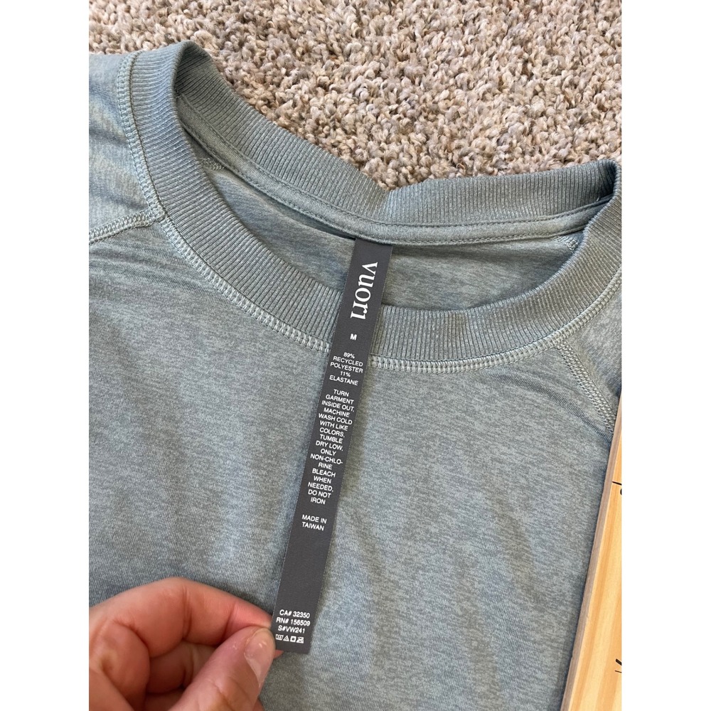 Vuori Performance Crewneck Women Medium Sage Green Excellent Raglan VW241 - Picture 6 of 7